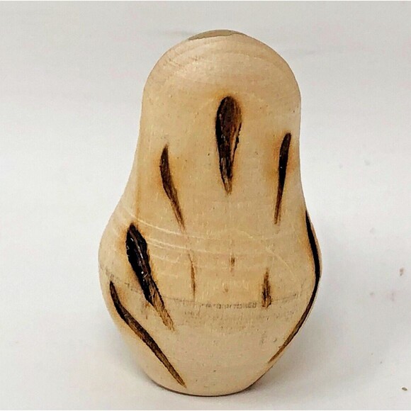 Russian Nesting Doll 5 Pc Matryoshka Pyrography Folk Art Gold Onion Dome Church - Picture 13 of 16